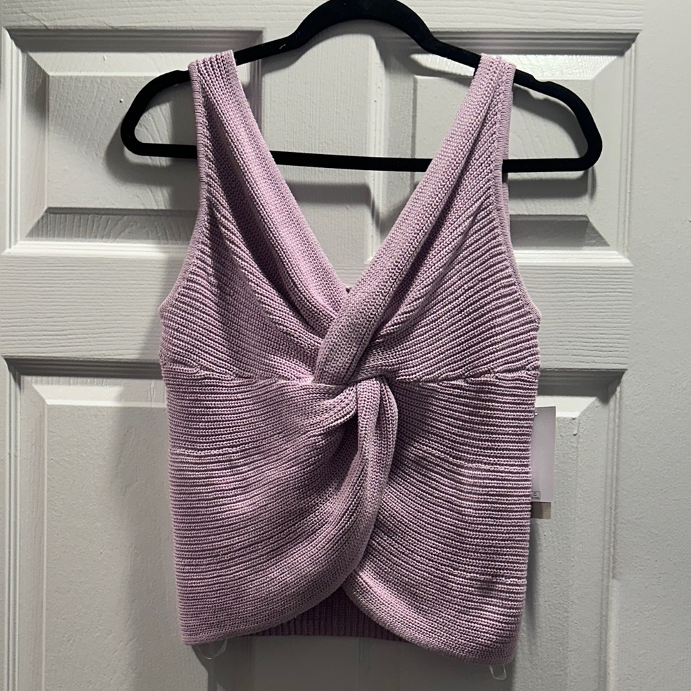 Robert Rodriguez Lilac Twist Front Tank Top